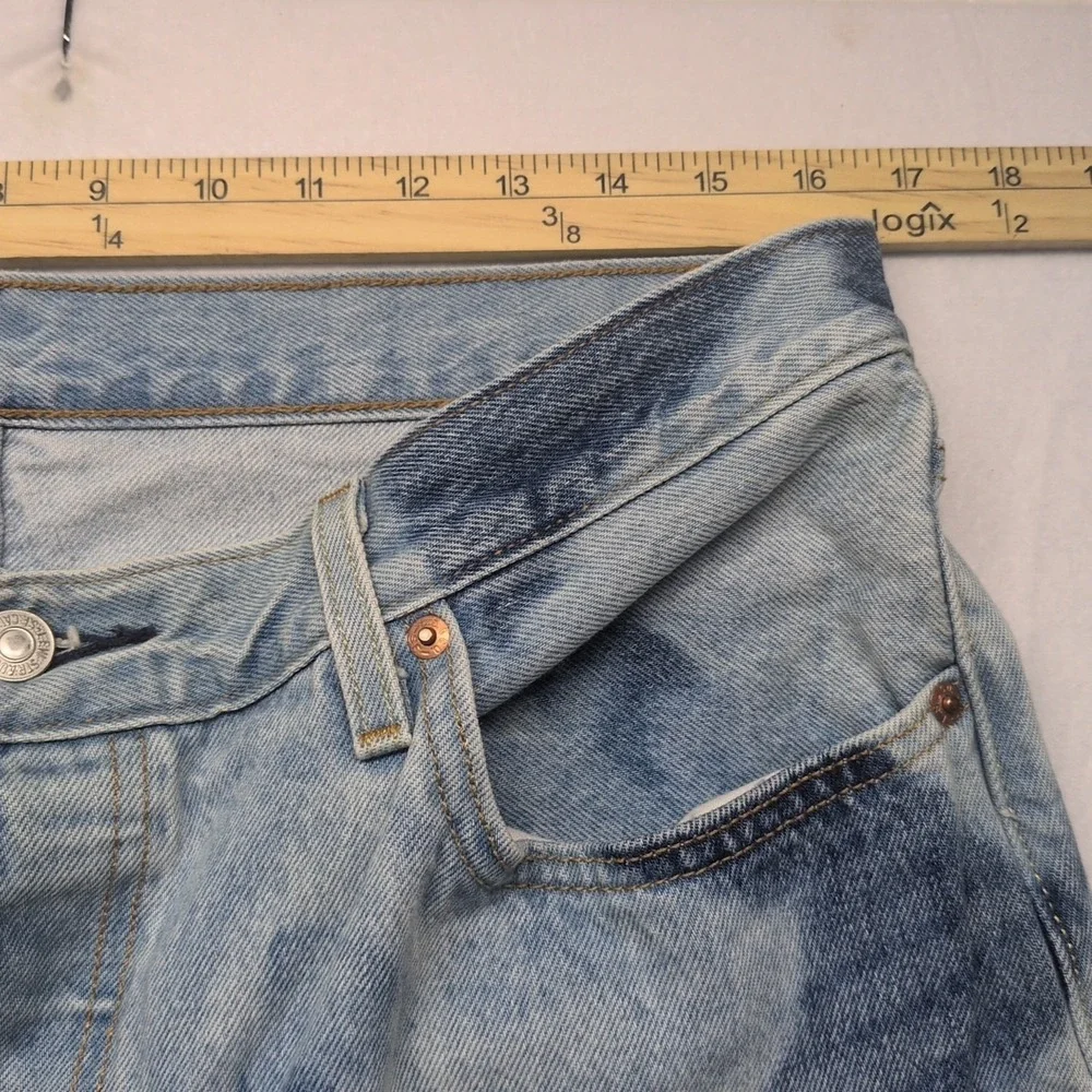 Levis 501 93 Jeans Mens 31x30 Blue Light‎ Wash Straight Button Fly Premium Denim
